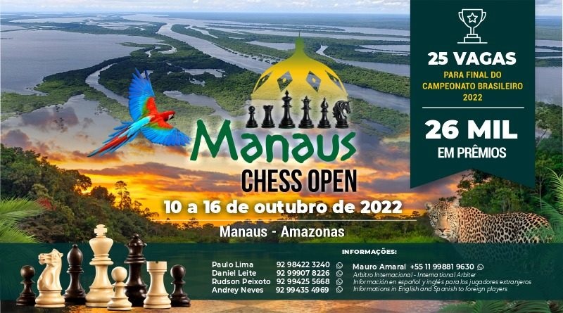 Pela 1ª vez, Manaus sedia campeonato mundial de xadrez com