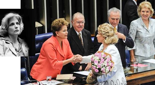 N&atilde;o tinha nem banheiro feminino" conta Eunice Michiles, a primeira mulher  no Senado